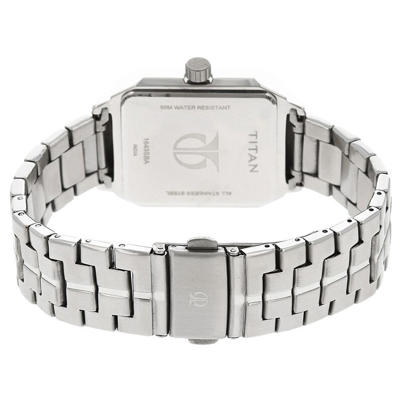 Titan Quartz Multifunction Grey Dial Stainless Steel Strap Watch for Men - image number 3