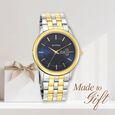 Titan Men's Trendsetter Watch: Chic Blue Dial & Two-Tone Strap - image number 0