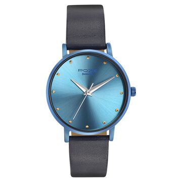 Sonata Poze Quartz Analog Blue dial Leather Strap Watch for Women