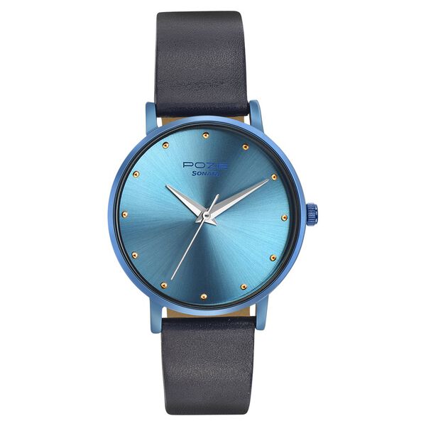 Sonata Poze Quartz Analog Blue dial Leather Strap Watch for Women - image number 1