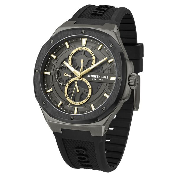Kenneth Cole Multifunction Grey Dial Silicone Strap Watch For Men - image number 1