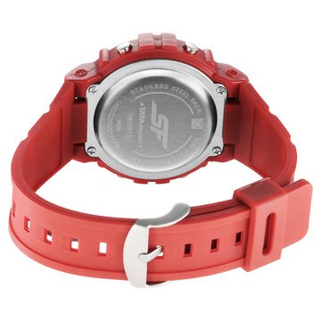 Sonata Digital Dial Red Plastic Strap Watch for Men