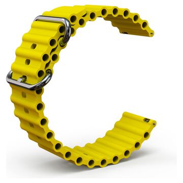 Fastrack Smart Yellow Silicone Bubble Strap 22 mm