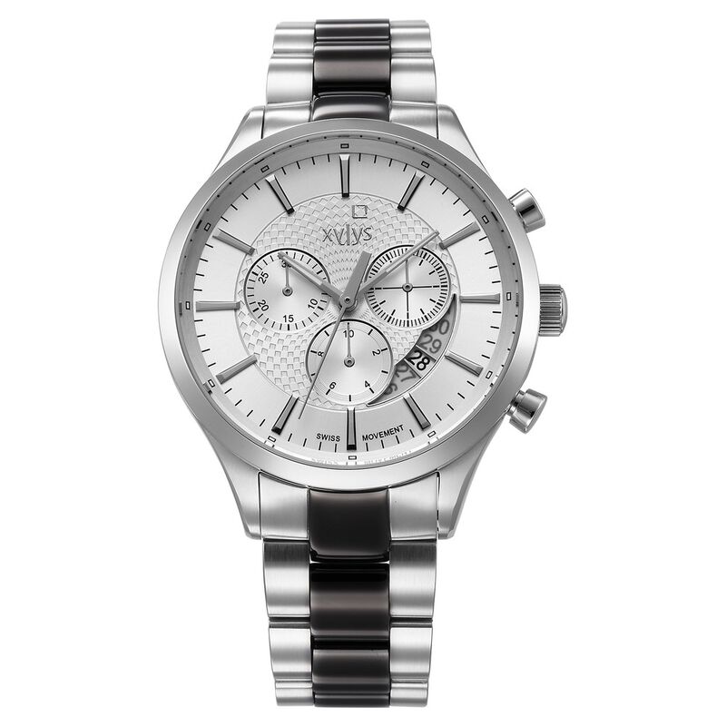 Xylys Triumph Swiss Chronograph Stainless Steel White Dial Watch for Men