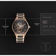 Titan Ceramic Fusion Automatic Black Dial Rose Gold Dual-Toned Stainless Steel Bracelet Watch for Men - image number 8