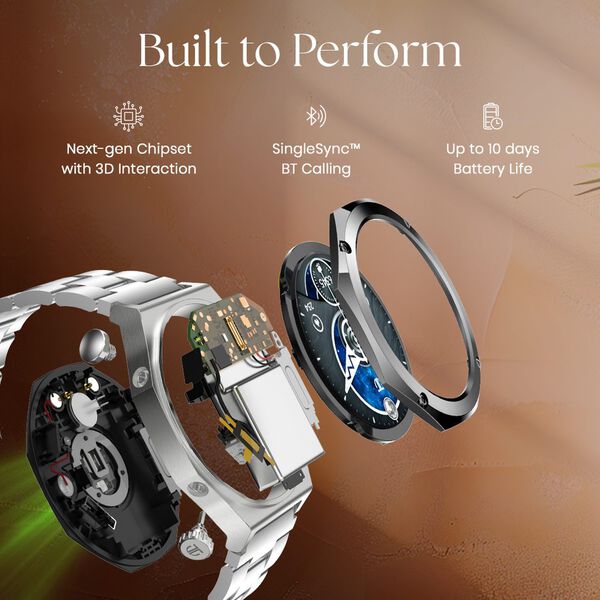 Titan Maestro Premium Metal Smartwatch with All SS construction, SingleSync BT Calling, Functional Crown - image number 3