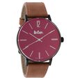 Lee Cooper Quartz Analog Black Dial Leather Strap Watch for Men - image number 0