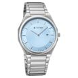 Titan Classique Slim Wear Quartz Analog Blue Dial Silver Stainless Steel Strap Refined Formal Dress Watch For Men - image number 1