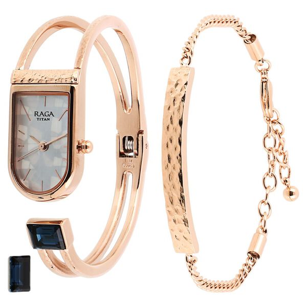 Titan Raga Espana Mother of Pearl Analog Metal Strap watch for Women - image number 1