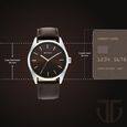 Titan Workwear Brown Dial Analog Leather Strap Watch Men - image number 2