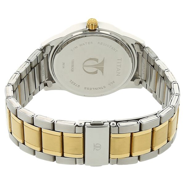 Titan Regal Crest Silver Dial Analog Day Date Stainless Steel Strap watch for Men - image number 3