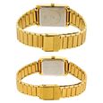 Titan Quartz Analog with Date Champagne Dial Stainless Steel Strap Watch for Couple - image number 3