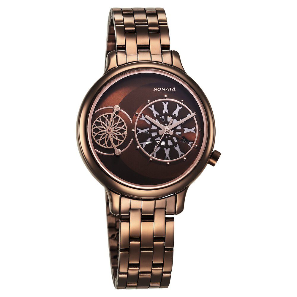 Sonata metal strap watches deals