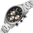 Sonata Multifunction Black Dial Silver Metal Strap Watch For Men - image number 4