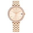 Tommy Hilfiger Quartz Analog Rose Gold Round Dial Rose Gold Stainless Steel Strap Watch For Women - image number 0