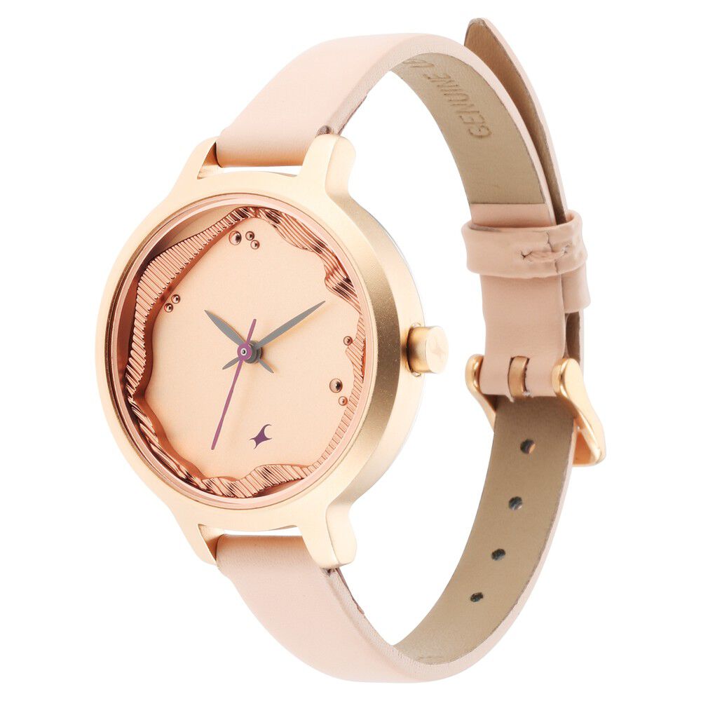 Buy Online Fastrack Uptown Retreat Quartz Analog Rose Gold Dial
