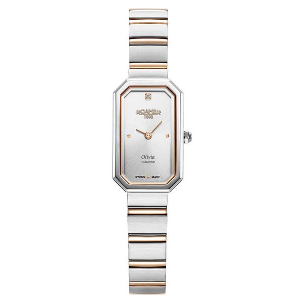 Roamer Olivia Diamond Quartz Analog Silver Dial Two Toned Stainless Steel Strap Watch For Women - image number 0