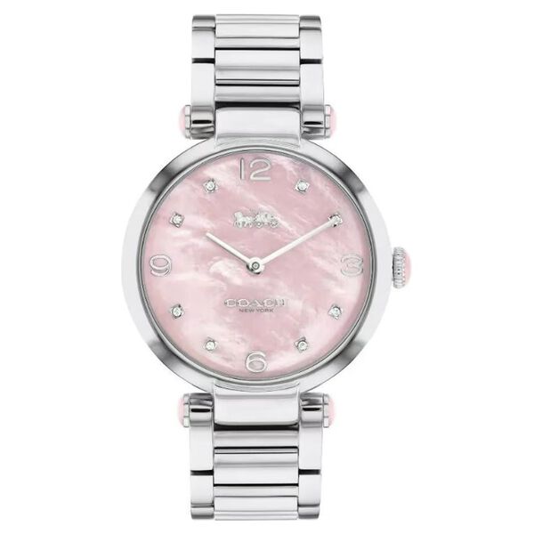 Coach Quartz Analog Pink Dial Stainless Steel Strap Watch for Women - image number 0