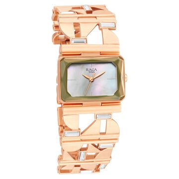 Titan Raga Love All Mother Of Pearl Dial Analog Metal Strap watch for Women