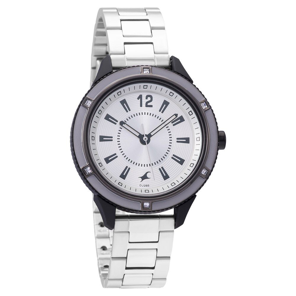 Fastrack Varsity Silver Dial Quartz Analog Watch for Girls-image-13