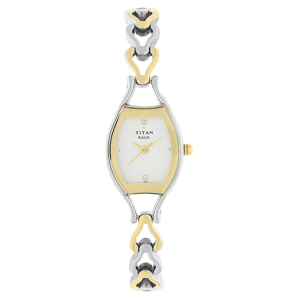 Buy Online Titan Raga White Dial Analog Metal Strap watch for