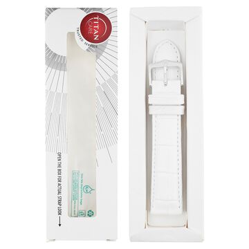 20 mm White Genuine Leather Straps for Men