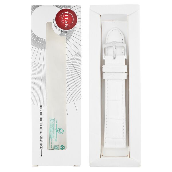 20 mm White Genuine Leather Straps for Men - image number 5