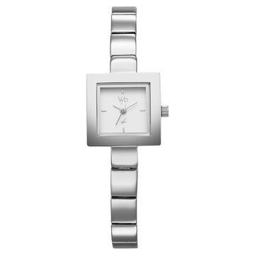 Vyb Successor By Fastrack Quartz Analog White Dial Metal Strap Watch For Girls