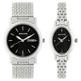Sonata Quartz Analog White Dial Stainless Steel Strap Watch for Couple