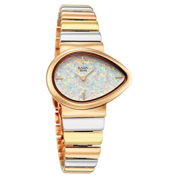 Titan Raga Opalesque Quartz Analog Multicoloured Dial Multicoloured Metal Strap Watch For Women