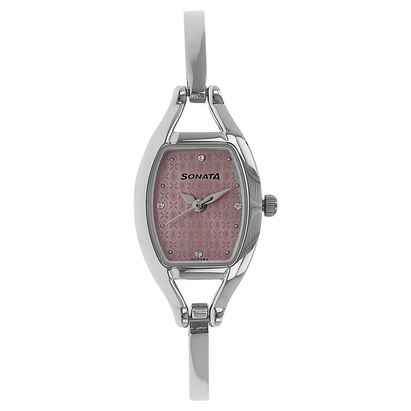 Sonata Quartz Analog Pink Dial Metal Strap Watch for Women - image number 0