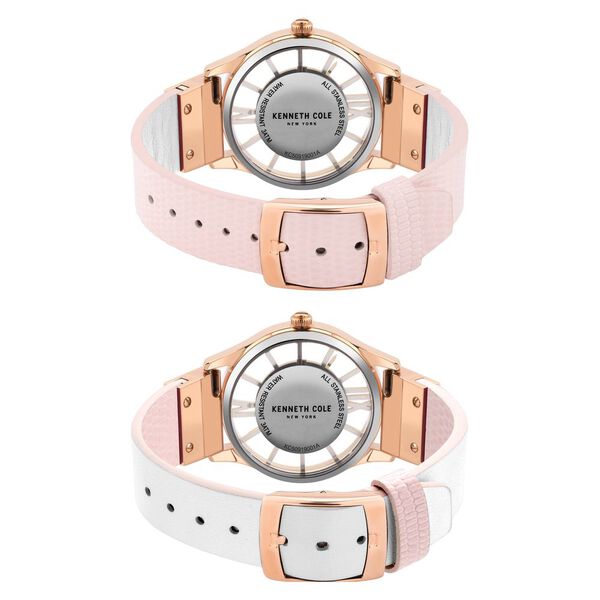 Kenneth Cole Quartz Analog Rose Gold Dial Leather Strap Watch for Women - image number 4