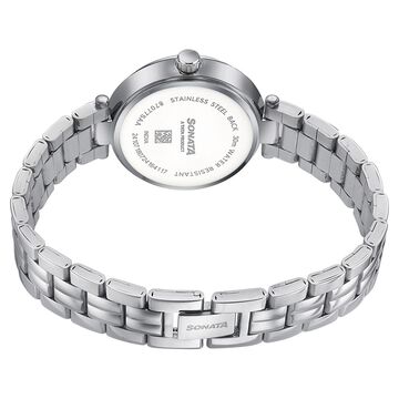 Sonata Wedding Quartz Analog Off White Dial Stainless Steel Strap Watch For Women
