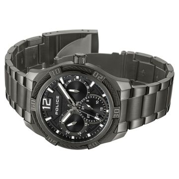 Police Black Dial Quartz Multifunction Watch for Men