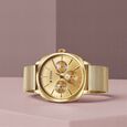 Titan Classique Suave Quartz Yellow Dial Golden Stainless Steel Mesh Strap Watch for Men - image number 0