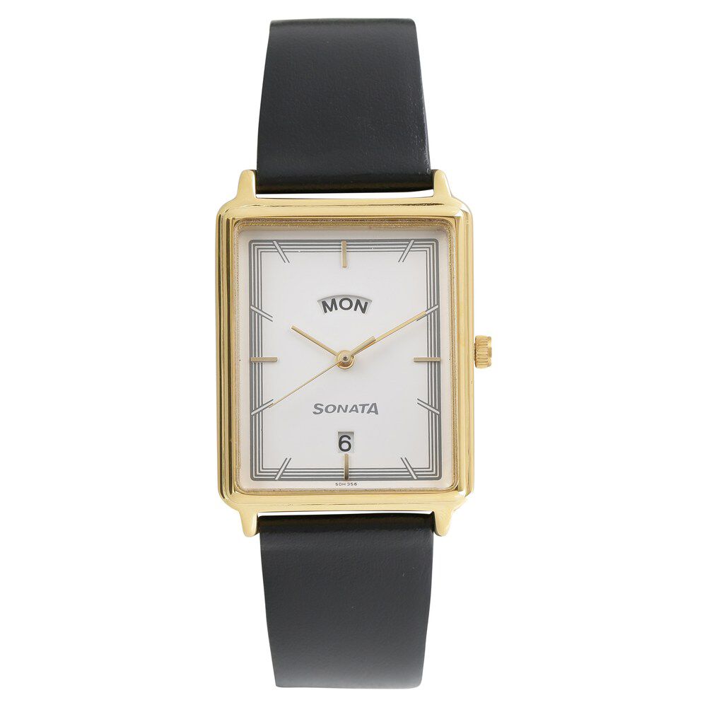 Buy Online Sonata Quartz Analog with Day and Date White Dial