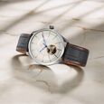 Titan Magnate Automatic Blue Dial Brown Leather Strap Watch For Men