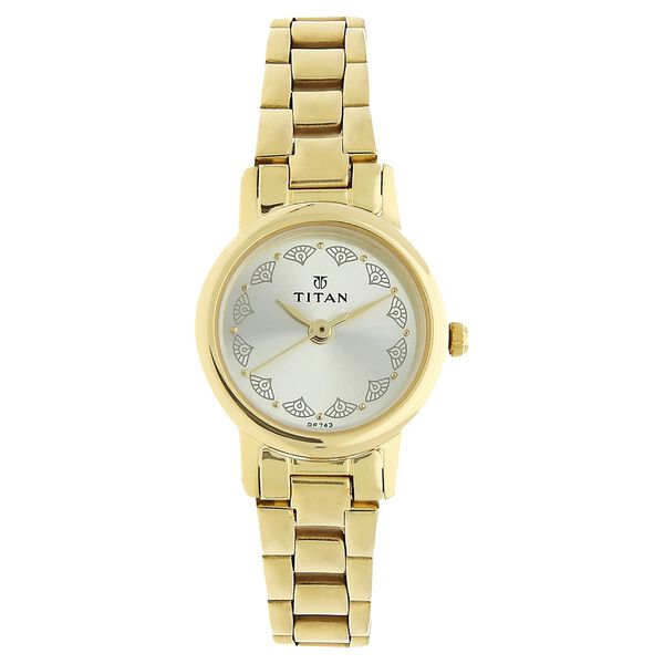 Titan Quartz Analog Grey Dial Stainless Steel Strap Watch for Women - image number 0