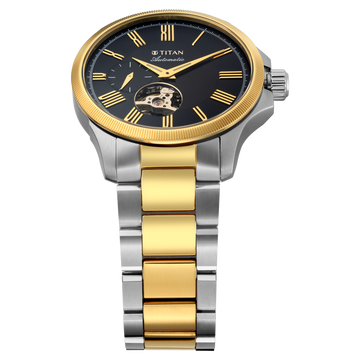 Titan Signature Atrium Offset Seconds Open Heart Automatic