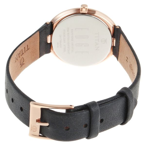 Titan Quartz Analog White Dial Leather Strap Watch for Women - image number 2