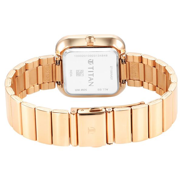 Titan Purple Stackables Quartz Analog White Dial Stainless Steel Strap Watch for Women - image number 6