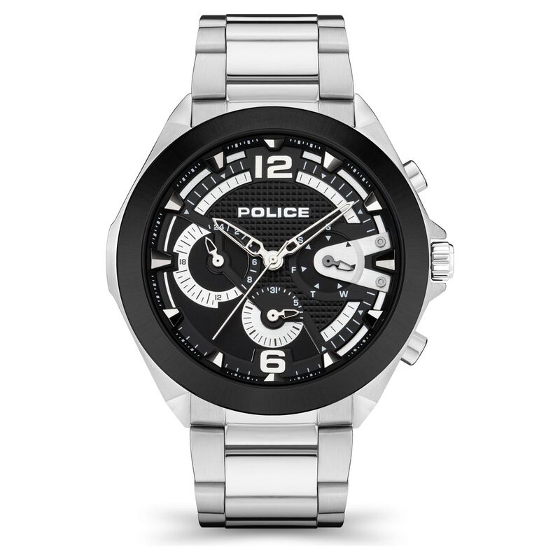 Police Quartz Multifunction Black Dial Stainless Steel Strap Watch for Men - image number 0