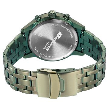 Titan Octane Classic Sporty Green Dial Chronograph Stainless Steel Strap watch for Men
