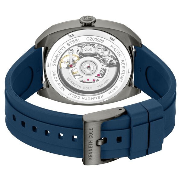 Kenneth Cole Automatic Blue Dial Blue Silicone Strap Watch For Men - image number 4