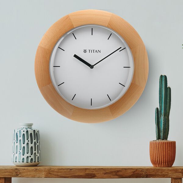 Titan Wooden Wall Clock with Domed Glass - 32.3 cm x 32.3 cm (Medium) - image number 0