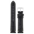 20 mm Black Genuine Leather Straps for Men - image number 0
