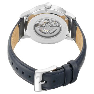 Titan Automatic Champagne Dial Blue Leather Strap Watch for Men