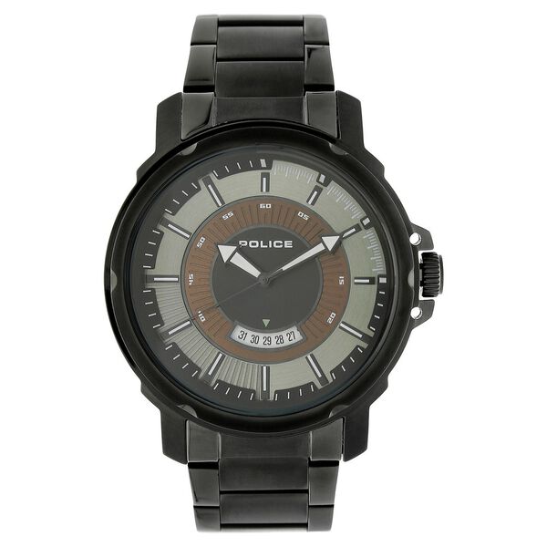 Police Quartz Analog Green Dial Leather Strap Watch for Men - image number 0