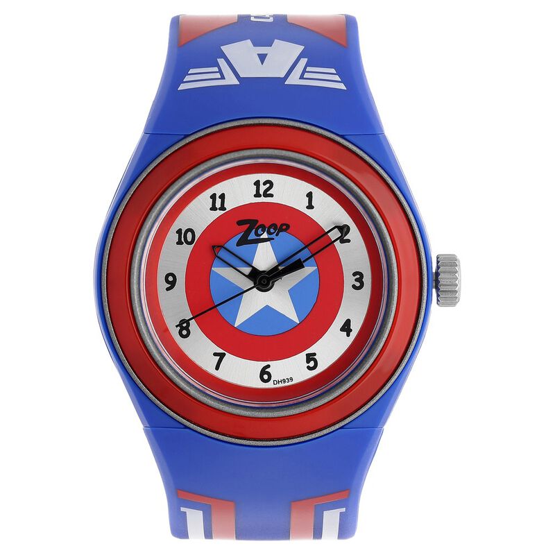 Zoop Marvel Avengers Analog Watch with Red Dial & Multicoloured Strap for Boys Kids, from House of Titan