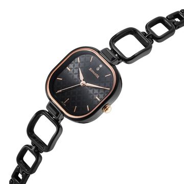 Sonata Wedding Quartz Analog Black Dial Metal Strap Watch for Women